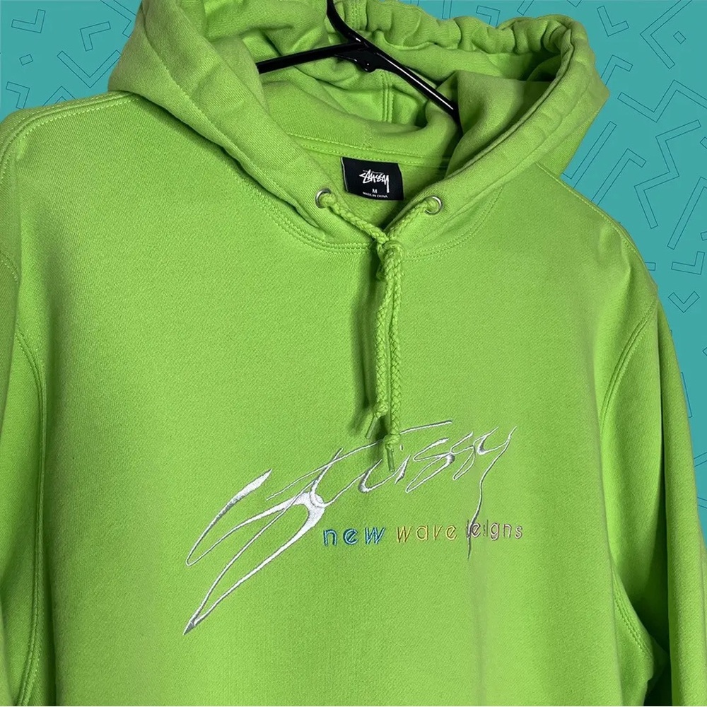 Stussy New Wave Designs hoodie - size medium